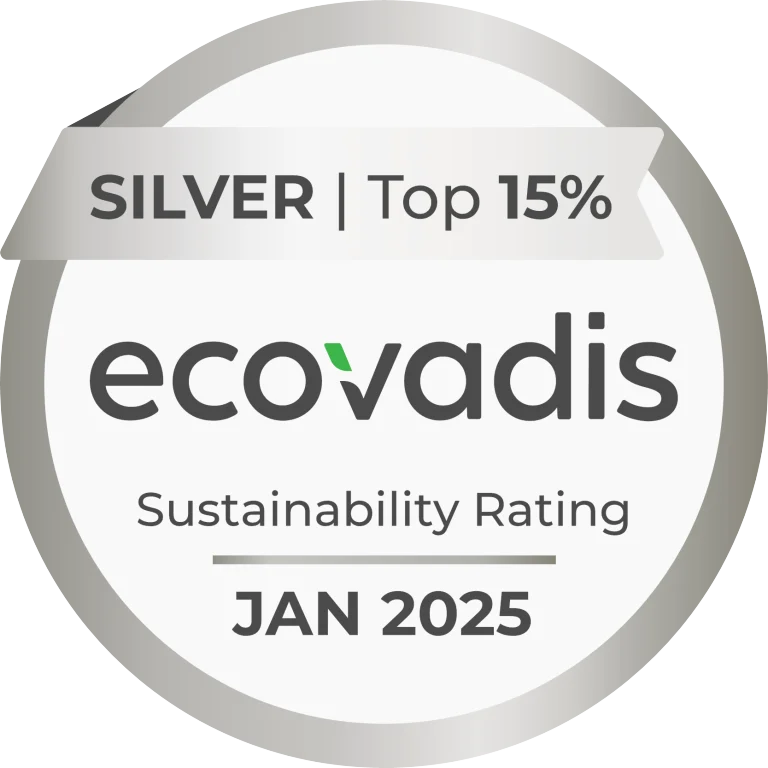 EcoVadis Silver - Sustainability Rating - Top 15%